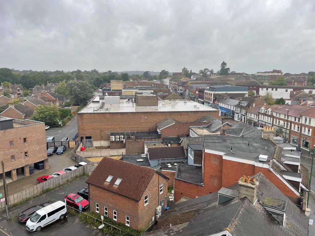 Lot: 48 - TWO-BEDROOM FLAT WITH PARKING IN TOWN CENTRE - North view from flat over town centre